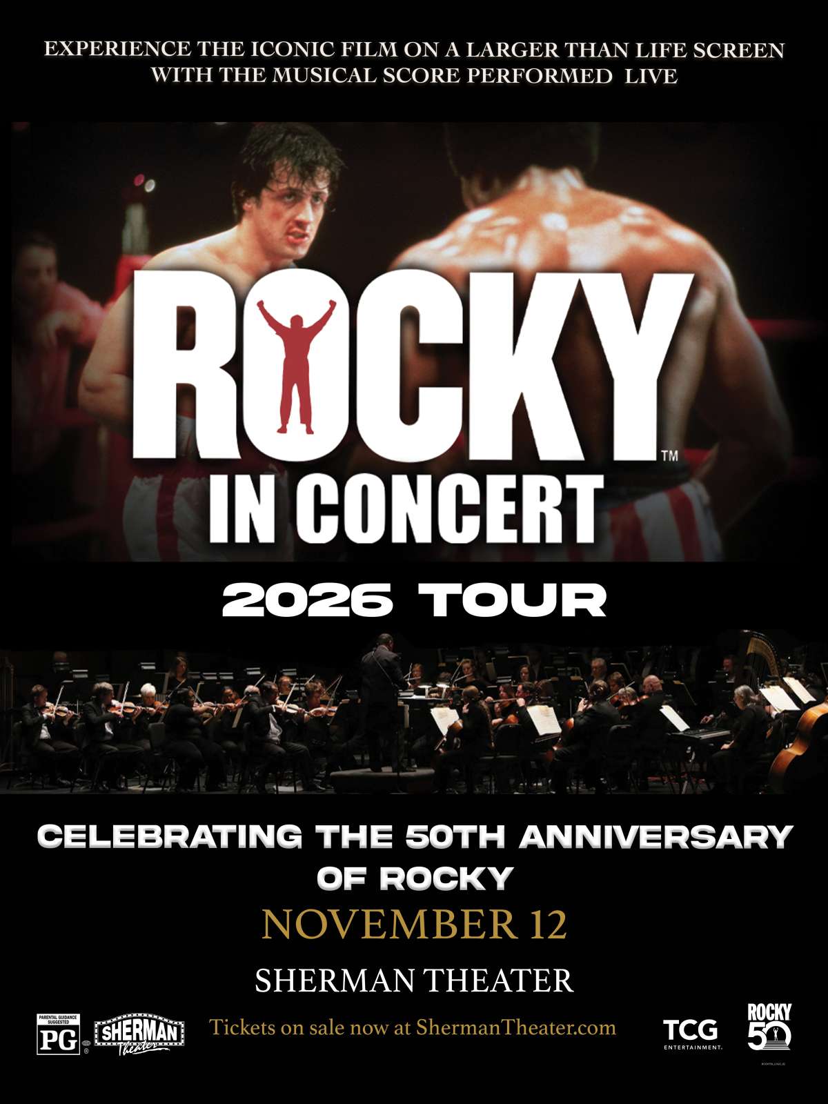 Rocky in Concert at Sherman Theater in Stroudsburg, PA on November 12, 2026 – event artwork