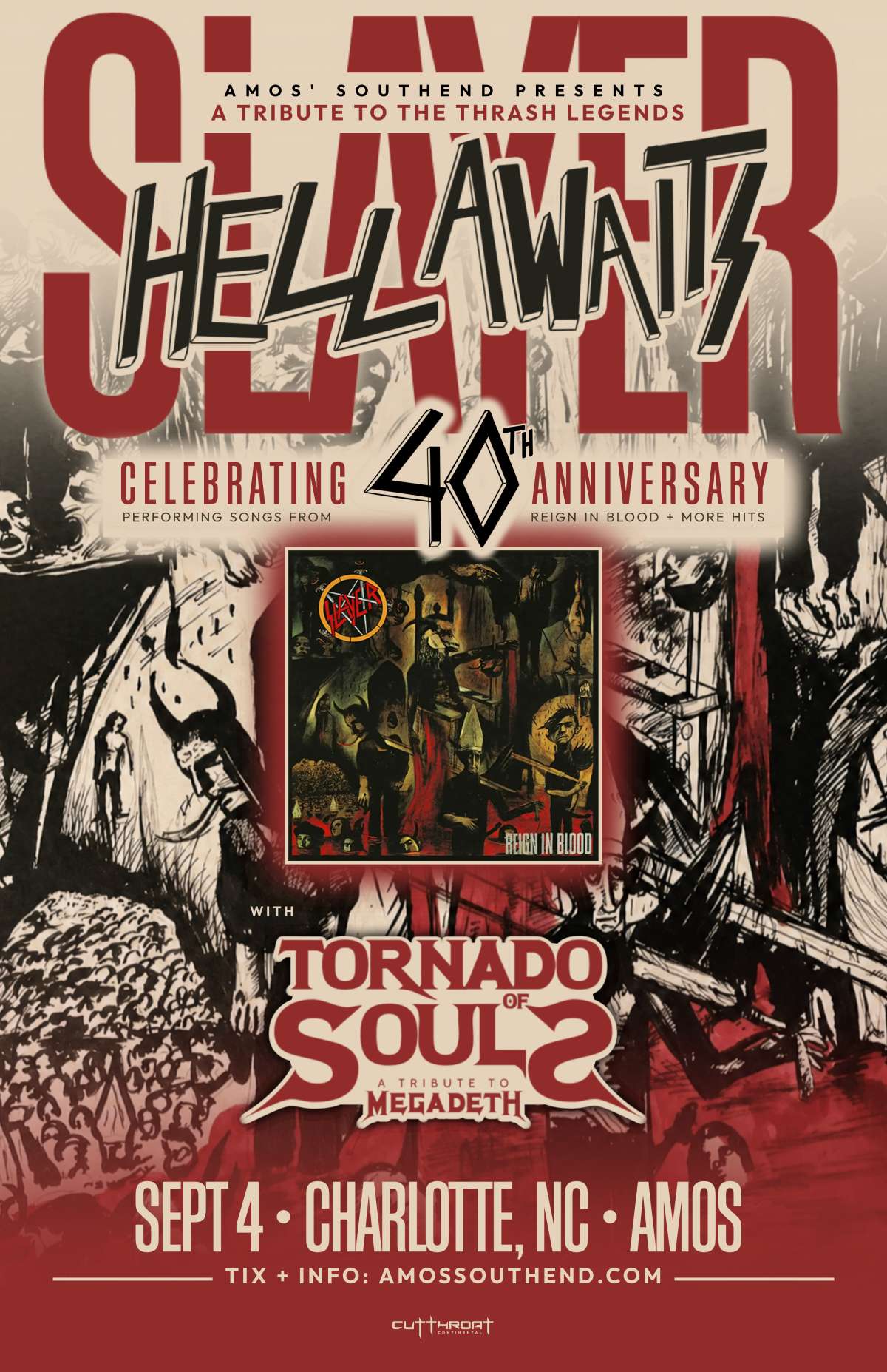 Hell Awaits: A Tribute to Slayer w/ Tornado of Souls: A Tribute to Megadeth