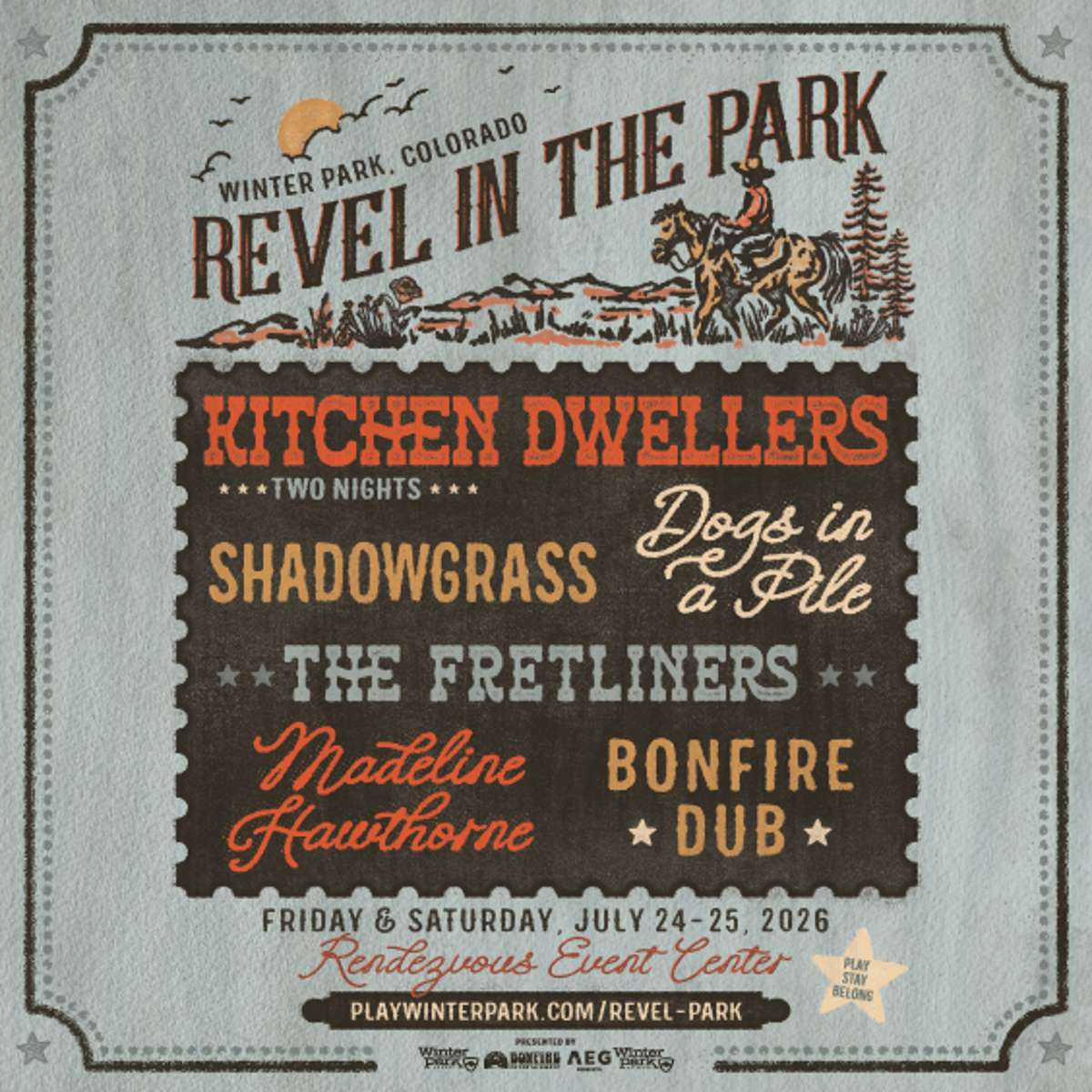 Kitchen Dwellers - 2 Night Event - FRI, 7/24 and SAT, 7/25 AT RENDEZVOUS EVENT CENTER