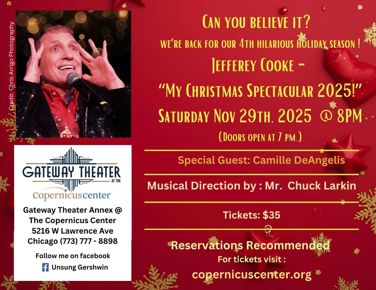 Jefferey Cooke- “My Christmas Spectacular 2025!” Tickets Chicago