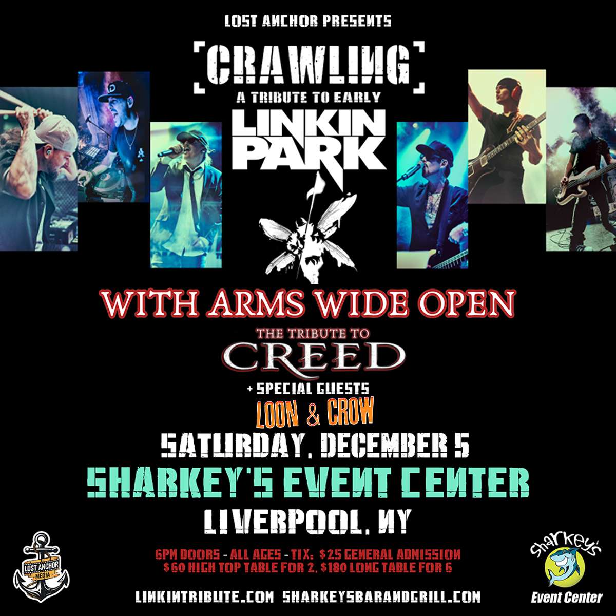 Rescheduled - Crawling - A Tribute To Early Linkin Park + With Arms Wide Open - Tribute to Creed