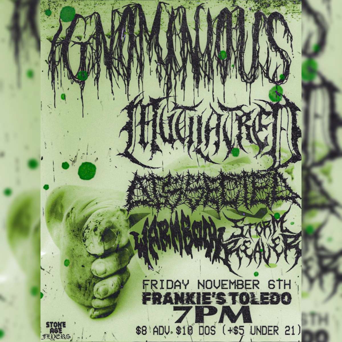 Ignominious wsg/ Mutilatred, Dissected, Warmbody, & Storm Reaver