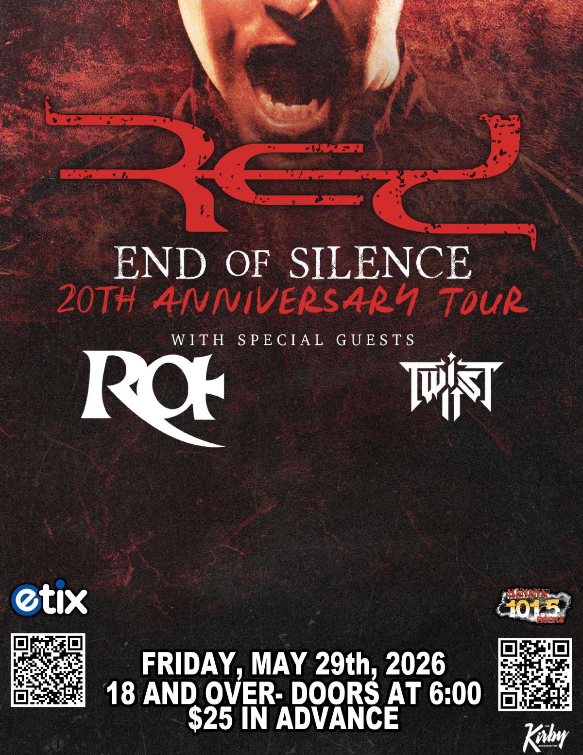 RED-20th Anniversary tour w/RA-18+ Tickets | Flint, MI | The Machine Shop