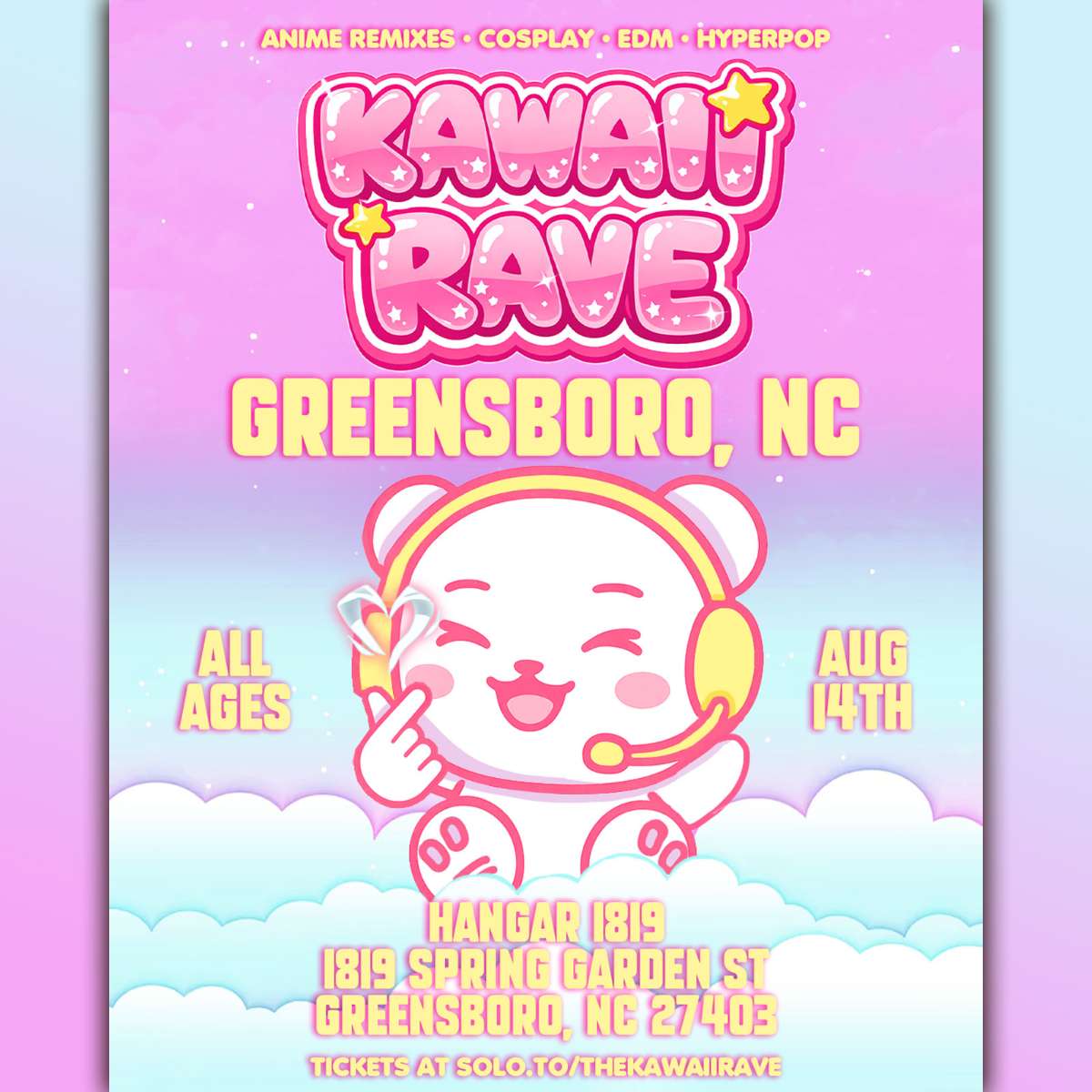 Kawaii Rave Tickets | Greensboro, NC | Hangar 1819