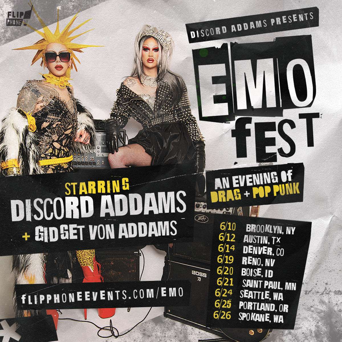 EMO FEST: An Evening of Drag + Pop Punk by Discord Addams Tickets