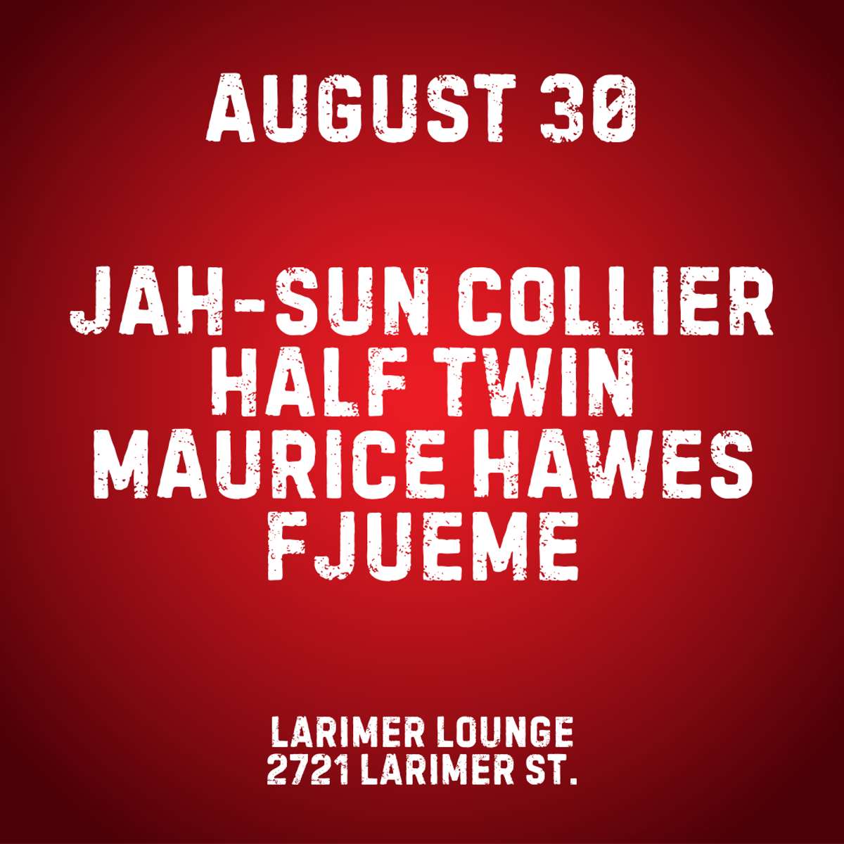 Jah-Sun Collier w/ Half Twin, Maurice Hawes + Fjueme
