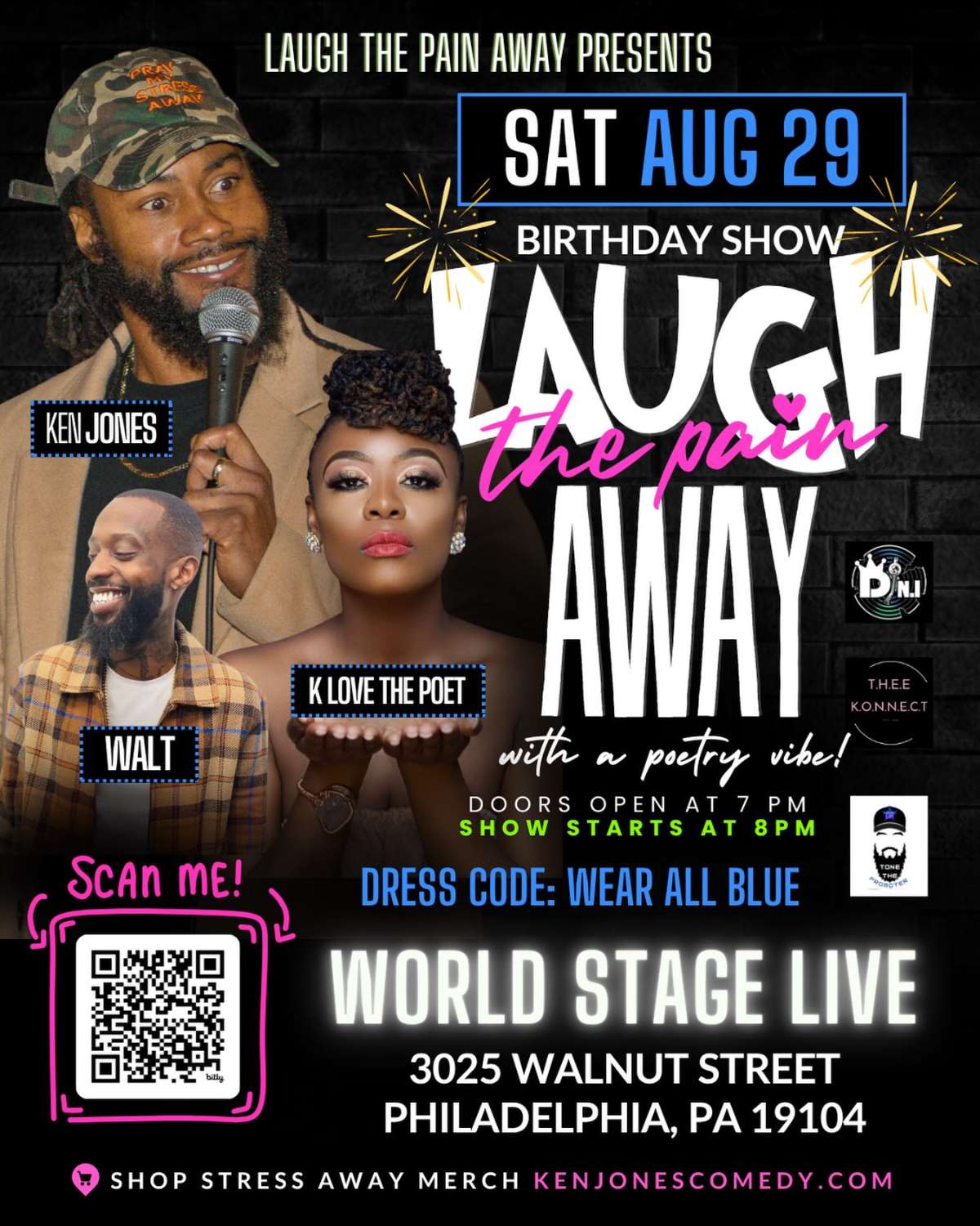 Laugh The Pain Away Show starring K. Love The Poet & Walt Miller