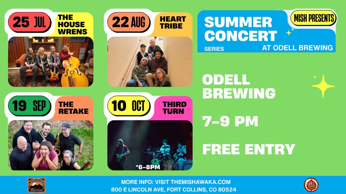 Mish Presents Summer Concert Series at Odell Brewing Ft. The House Wrens
