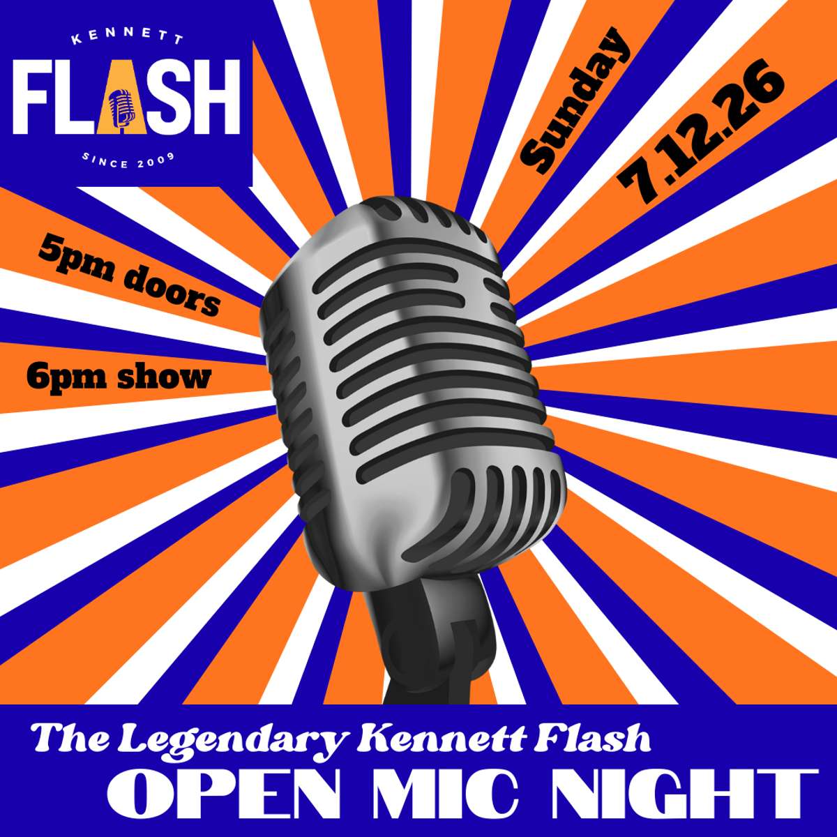 The Legendary Kennett Flash Open Mic Night Tickets | Kennett