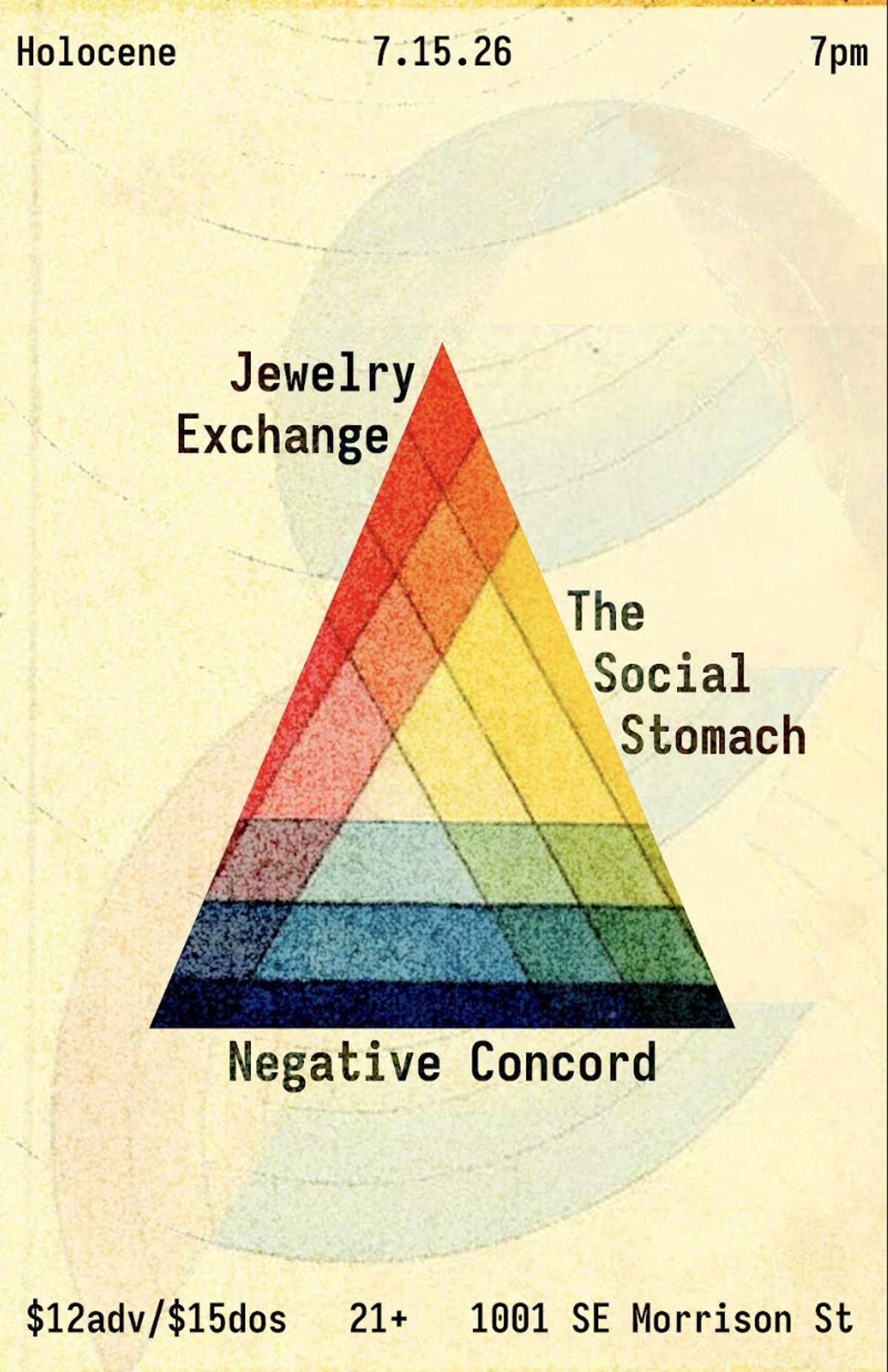 Jewelry Exchange / The Social Stomach / Negative Concord - 21+