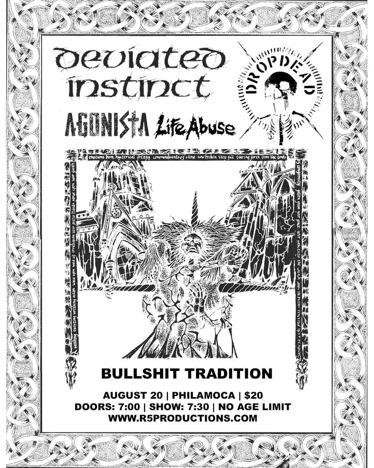Deviated Instinct & Dropdead, with Agonista, Life Abuse