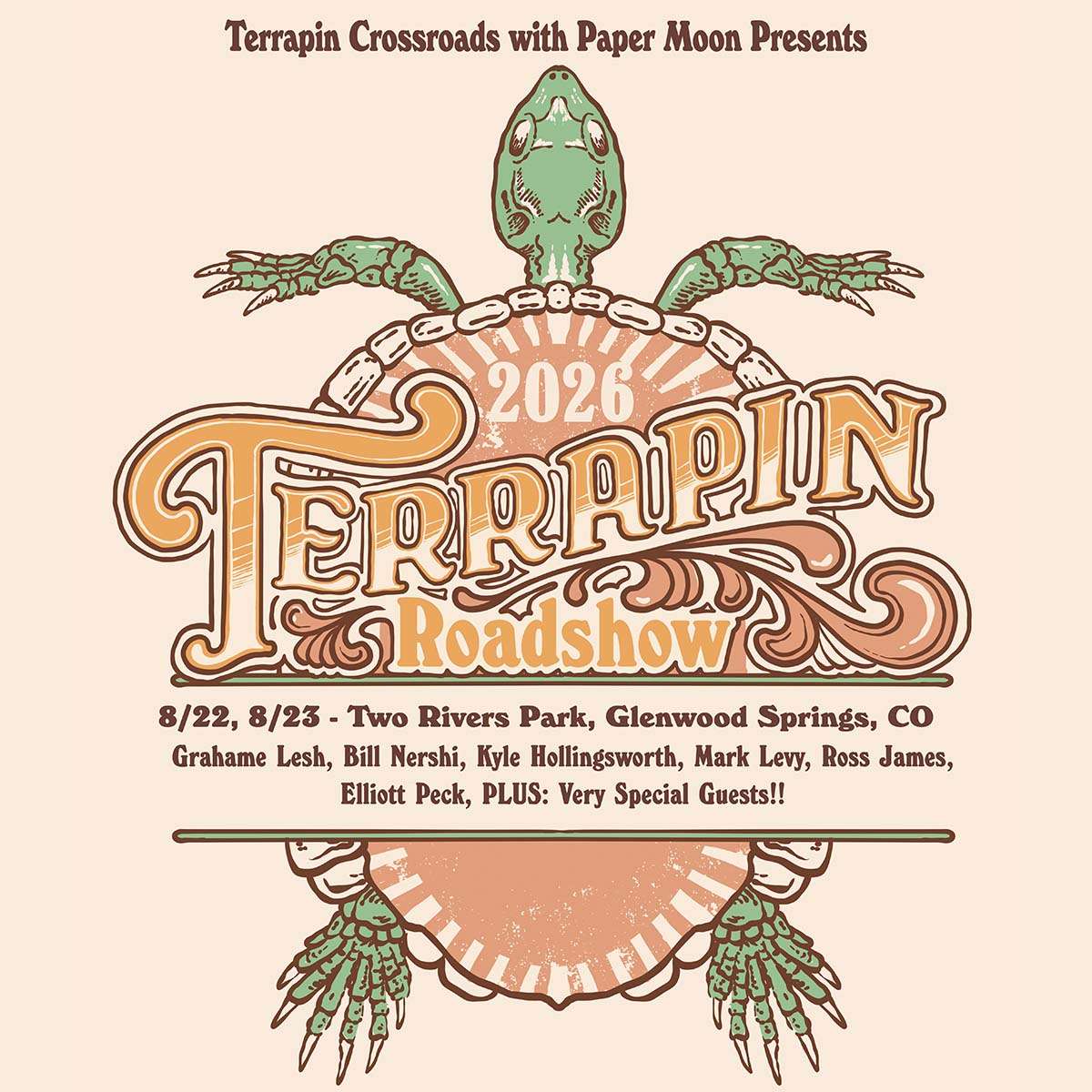 Terrapin Roadshow - 2 Night Event - SAT, 8/22 and SUN, 8/23 AT TWO RIVERS PARK, GLENWOOD SPRINGS