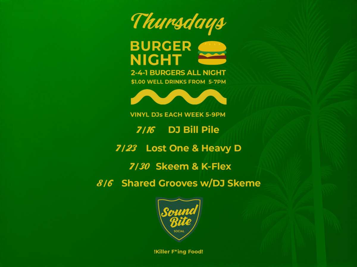 Burger Night - DJ Bill Pile