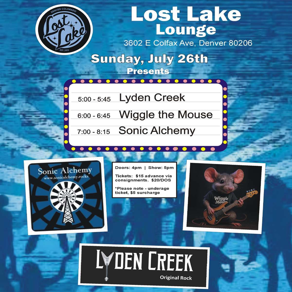 Sonic Alchemy, Wiggle the Mouse+ Lyden Creek