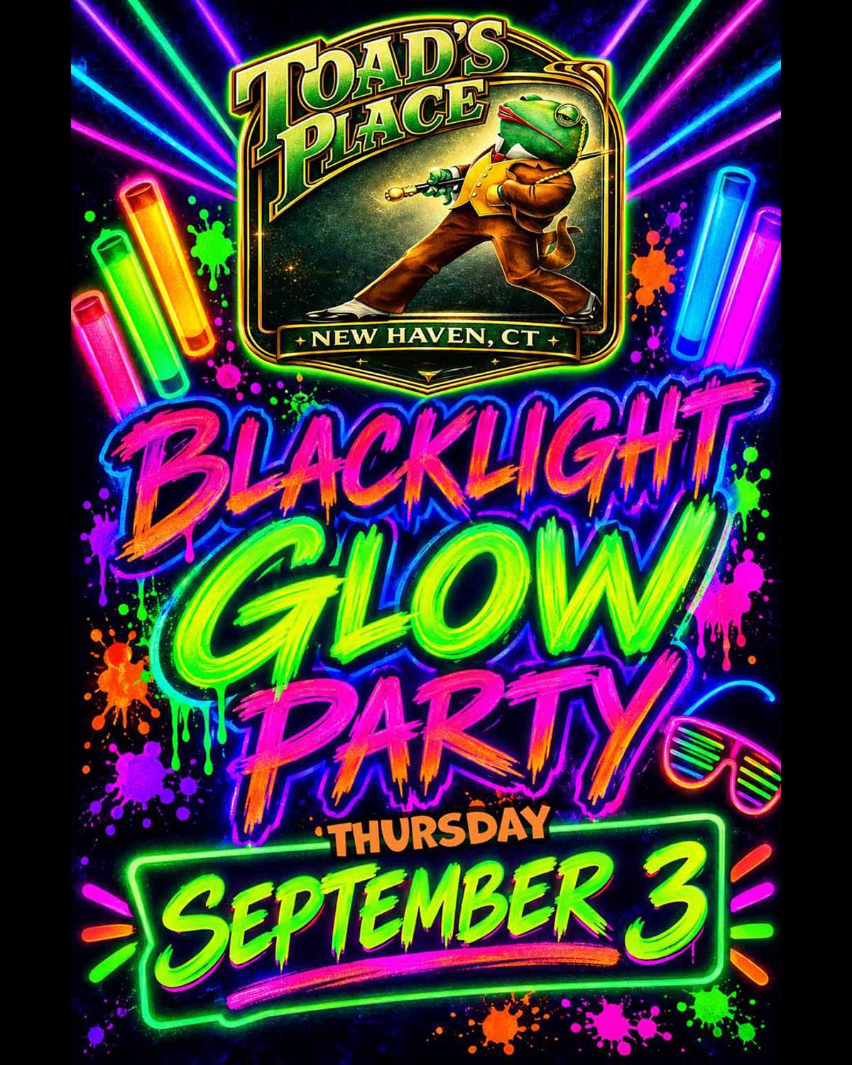 BLACKLIGHT GLOW PARTY - **18+**
