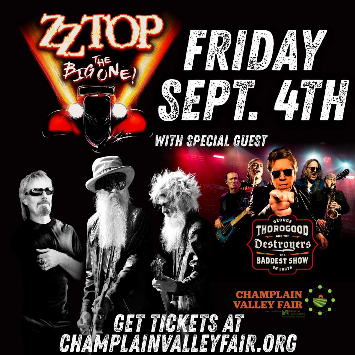 ZZ Top Tickets | Essex Junction, VT | Champlain Valley Exposition