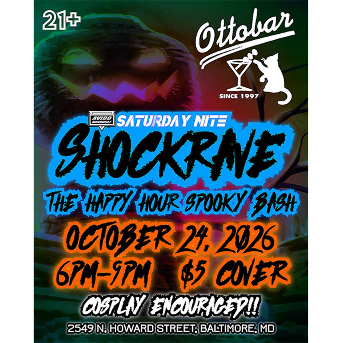 Saturday Nite Shockrave: The Happy Hour Spooky Bash