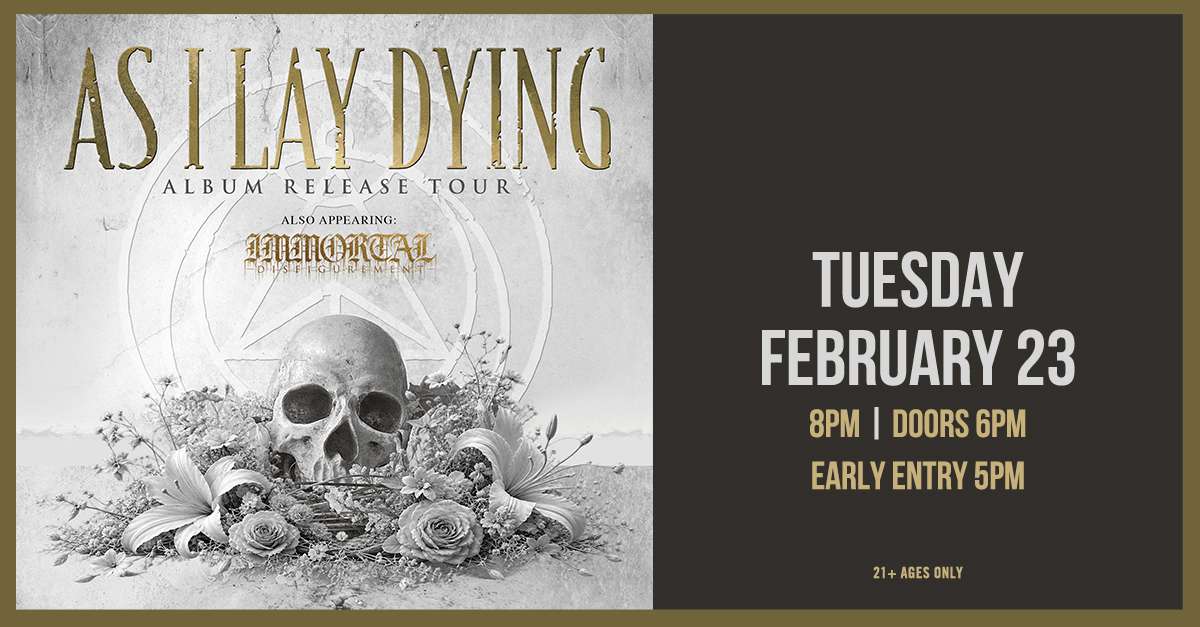 As I Lay Dying Tickets | Warrendale, PA | Jergels Rhythm Grille *