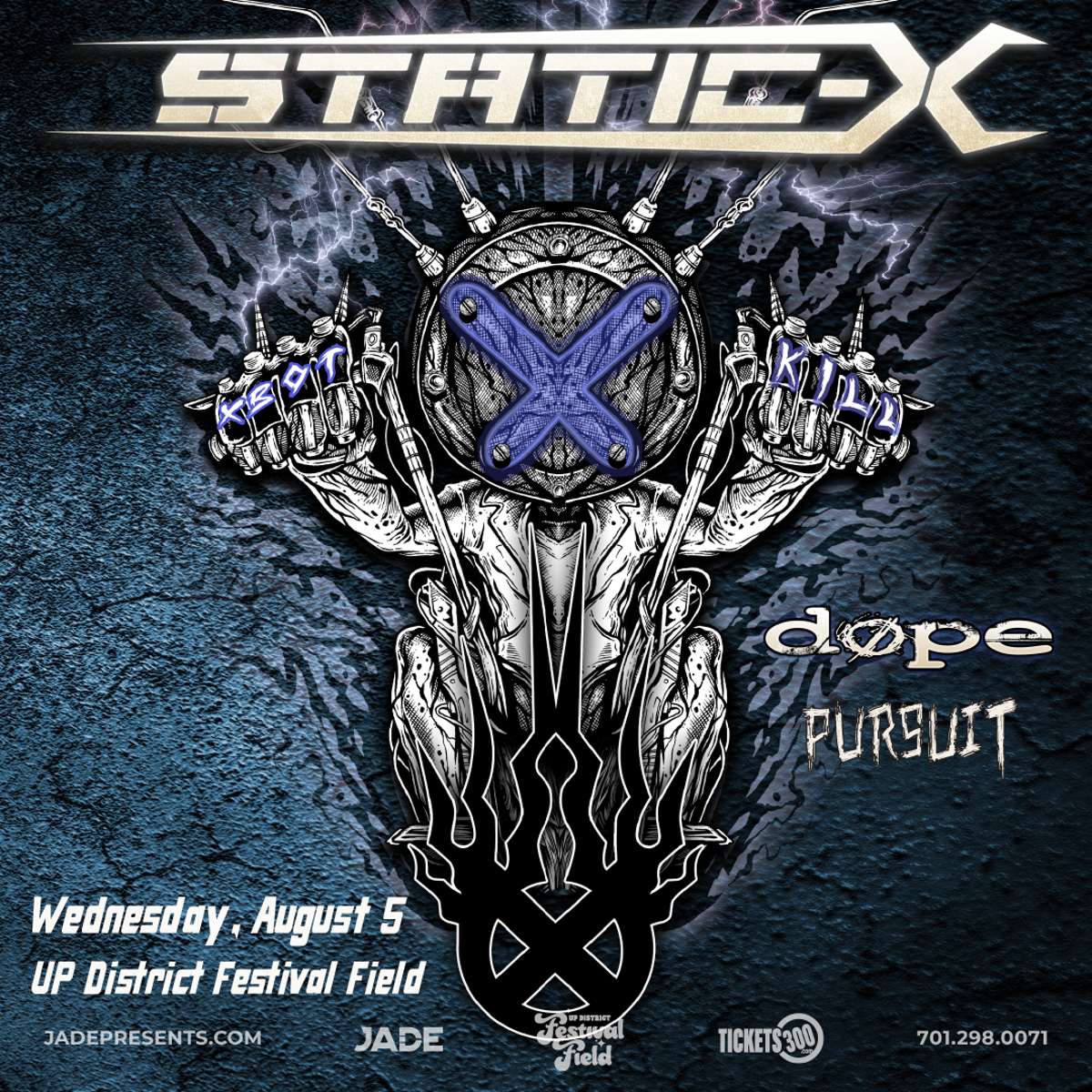 Static-X with Dope & Pursuit Tickets | Fargo, ND | UP District