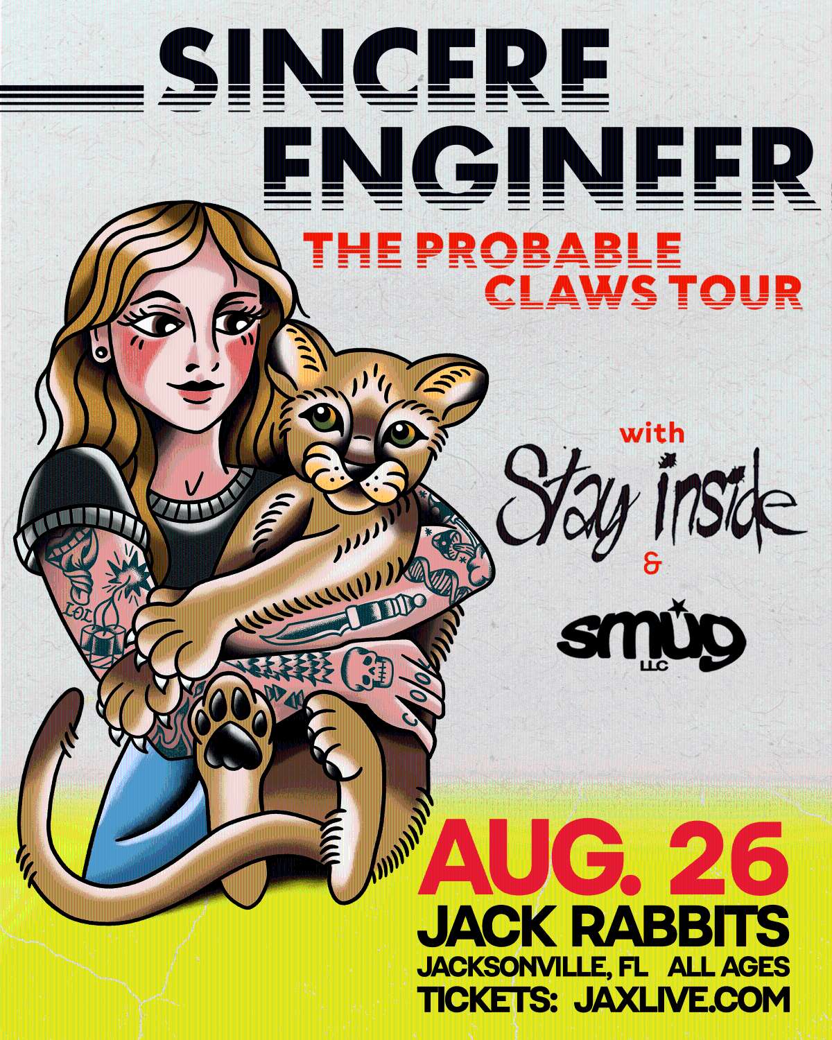 SINCERE ENGINEER The Probable Claws Tour with Stay Inside, & Smug ...