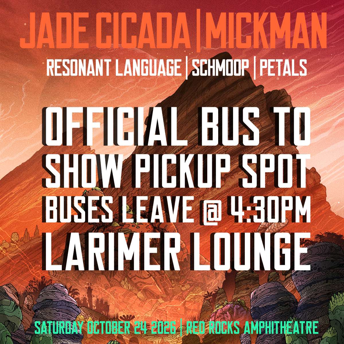 Jade Cicada x Mickman Bus To Show Pickup Spot (FREE EVENT)