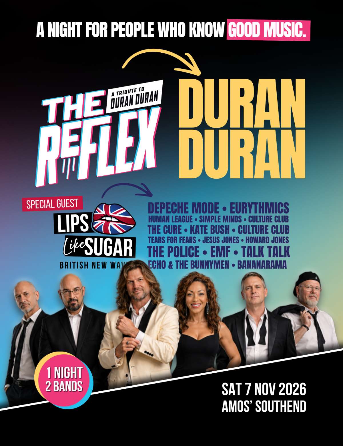 The Reflex- a tribute to Duran Duran w/  Lips Like Sugar-British New Wave