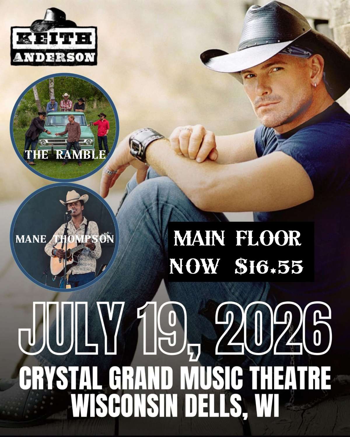 Keith Anderson with Special Guests The Ramble & Mane Thompson