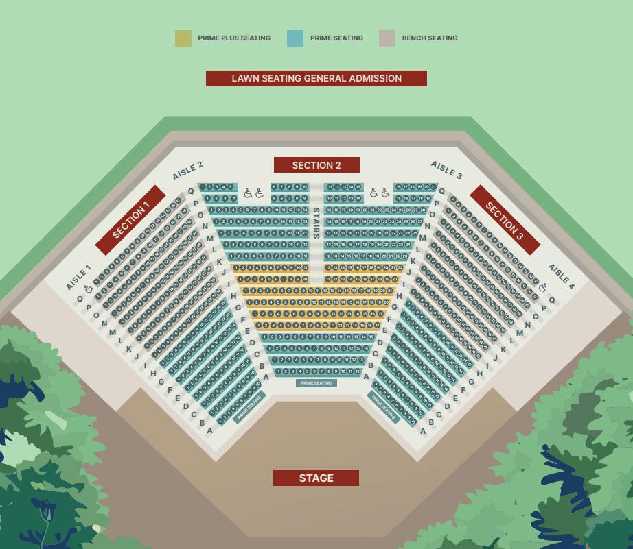 Sundance Amphitheater seating chart