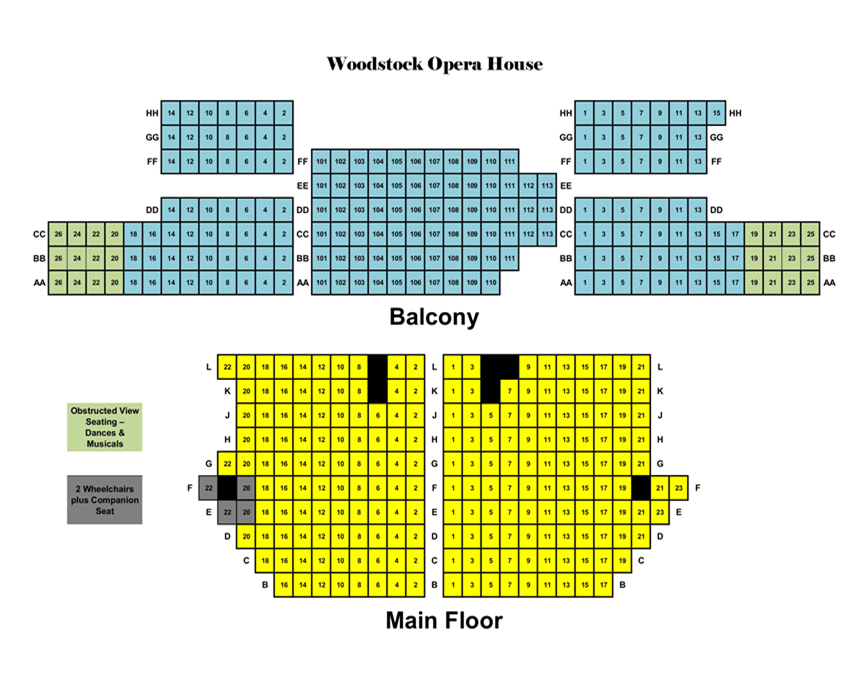 Woodstock Opera House Seating Chart