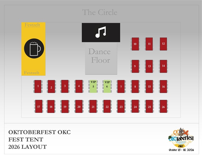 OK!toberfest - FEST TENT $250 RESERVED TABLE FOR 8 - Friday October 16,  2026 5PM Tickets | Oklahoma City, OK | OKC Fair Park - Oklahoma City